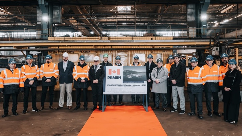 Damen Cuts Steel On Latest Island Class Vessel For BC Ferries (1)