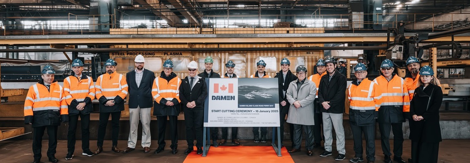 Damen Cuts Steel On Latest Island Class Vessel For BC Ferries (1)